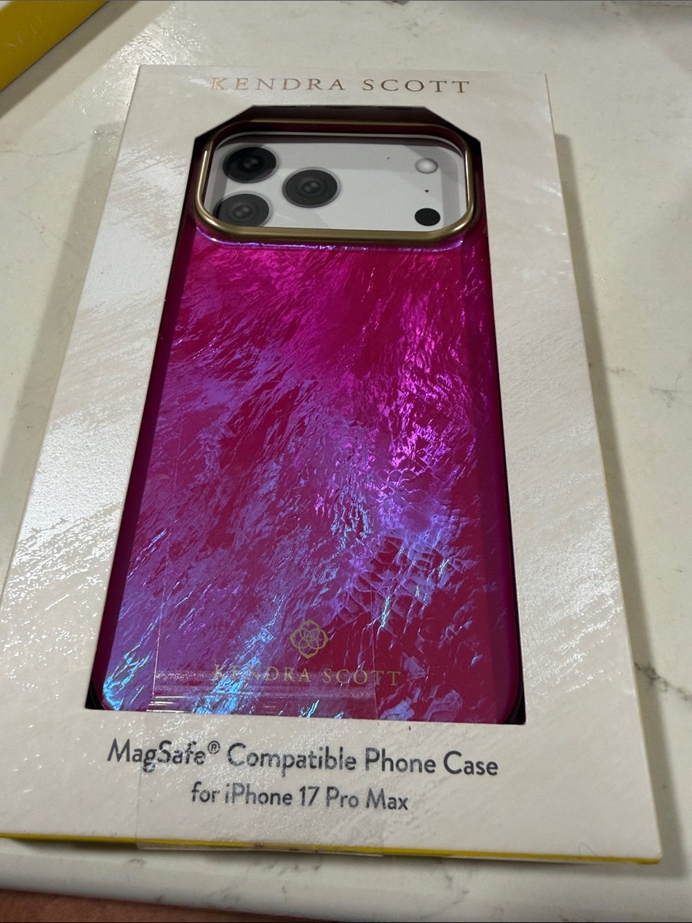 Kendra Scott Iridescent Hot Pink MagSafe Case for iPhone 17 Pro Max